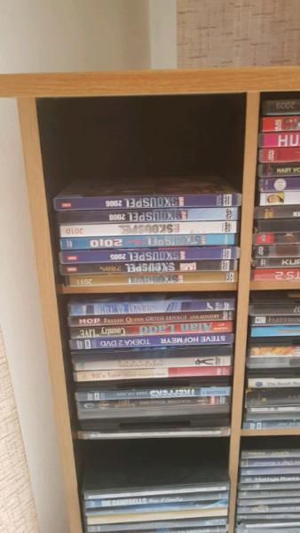 Proline Oak DVD stand with dvds