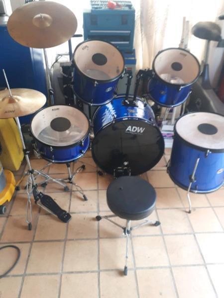 Adw Midnight blue Nebula 5 Drumset For sale