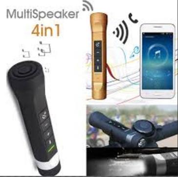 4 in 1 music flashlight Bluetooth speaker MP3 + Flashlight + FM Radio + Power Bank