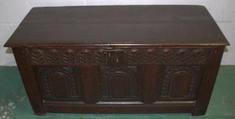 17th Century Solid Oak Coffer - R8,750.00