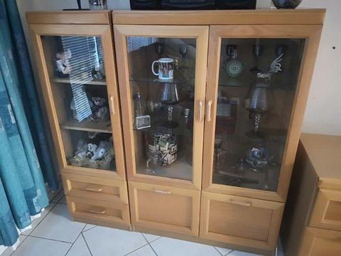 3 piece display cabinet for sale