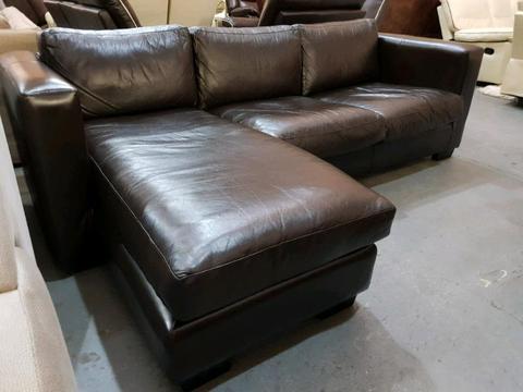 Full leather L shape lounge suite in excellent condition R 10900