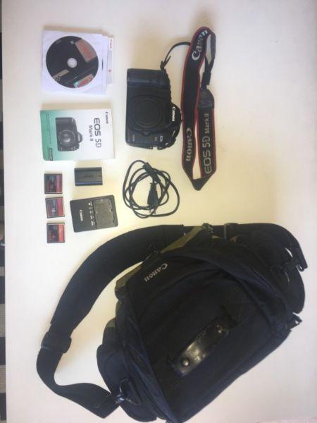 Canon 5D Mark II, Body, Camera Bag and 3 CF Cards