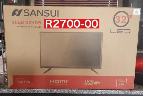 Sansui SLED -32HDR High Definition Led TV, never used