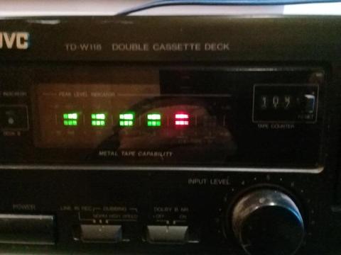 Jvc double cassette tape deck recorder