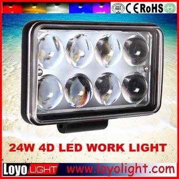24w LED Work Light Bar Offroad Spot Flood Beam Offroad 12V 24V LED Driving Light for Trailer Camper