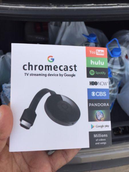 Chromecast brand new sealed in the box for R599. Call me on: 083 383 2649