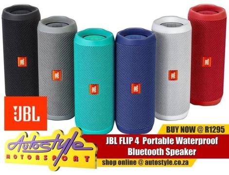 JBL FLIP 4 Portable Waterproof Bluetooth Speaker JBL Flip 4 is the next generation in the award-wi