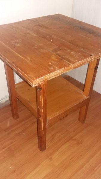 Wooden side table / pedestal