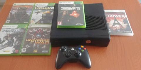 Xbox 360 slim with 7 games R1600