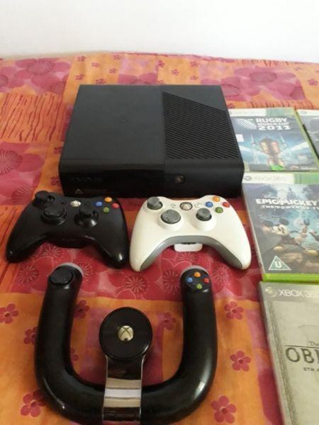 xbox 360 slim with extras and games for sale