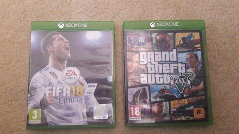 XBOX ONE -FIFA 18 AND GTA 5