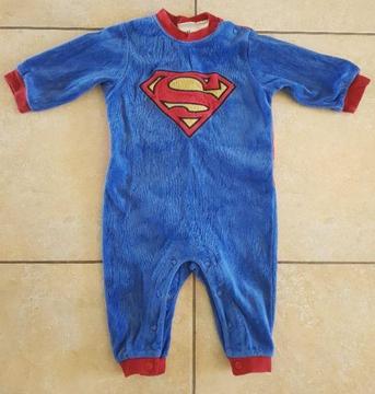 Superman Fleece Baby Grow (Age 2-3 Months)