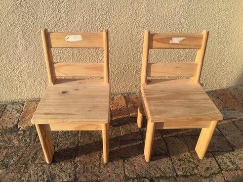 Kids wooden chairs – R150