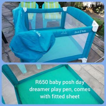 Baby posh day dreamer play pen with fitted sheet