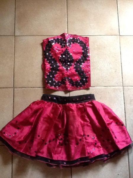 Beauty pageant skirt and top for children