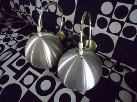 MID CENTURY EYE BALL WALL SCONCES - MATCHING PAIR