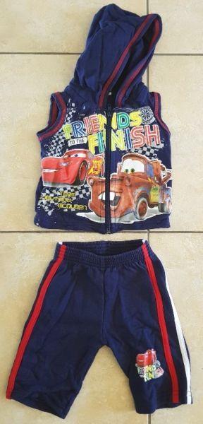 Disneys Cars Summer Hoodie and Shorts set (2-3 Months)