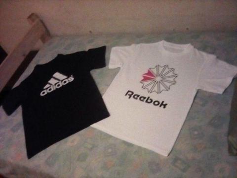 Sz 11/12 boys Reebok and Adida tees