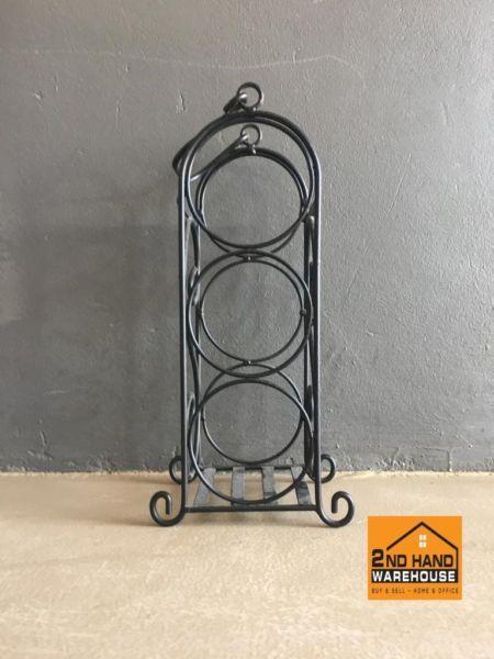 Wrought Iron Wine Rack For 3 Bottles