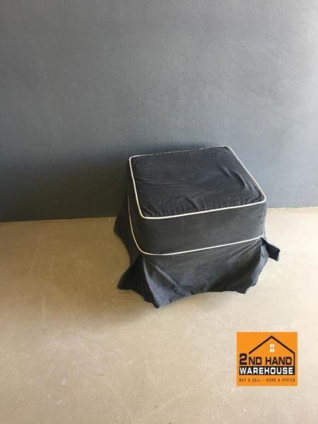 Black Ottoman with slipcover