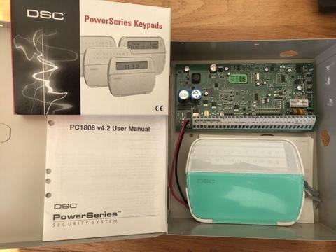 DSC PC1808 Alarm Control Board and Keypad