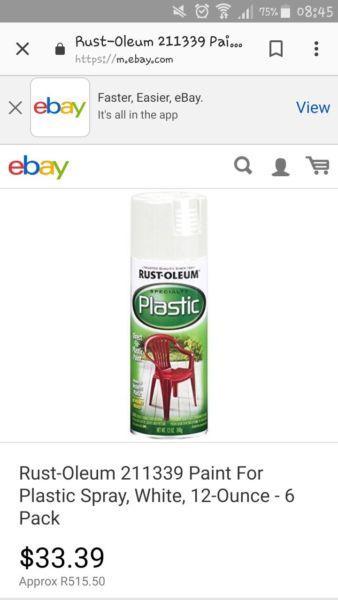 Rustoleum Plastic Spray