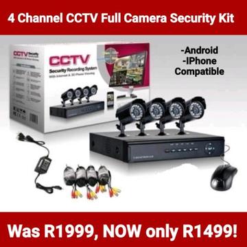 On Special: 4 Channel CCTV Full Camera Security Kit