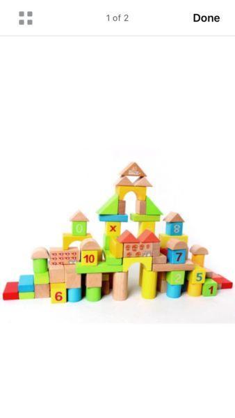 50 piece wooden blocks