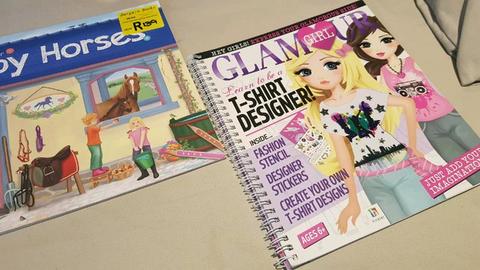 Glam Girl T shirt designer book and Sticker Book