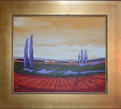 MUNRO Painting - "Landscape", Acrylic on Canvas, framed