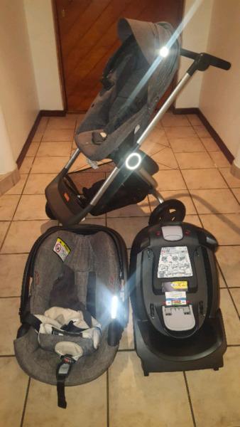 Stokke scoot complete set car seat, iso fix, pram