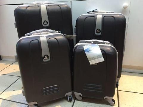 Brand New Set of 4 Suitcases Travel Trolley Luggage,ABS with Universal Wheels (Black)