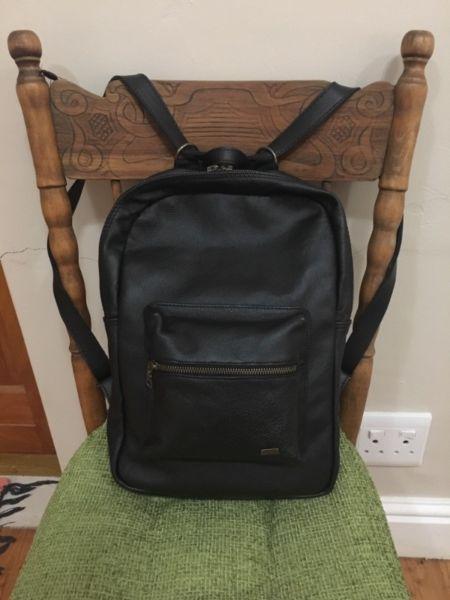 Genuine leather convertible backpack