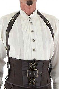 Men's Halter Steampunk Waist Training Corset