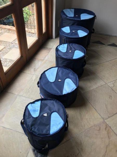 Drum Kit Protective Set of Padded Bags. Used once
