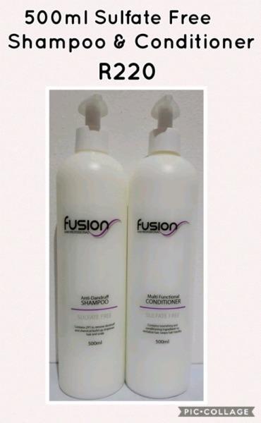 Sulfate Free Shampoo and Conditioner from Fusion Hair Professional