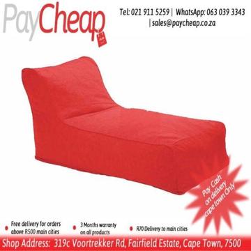 Leatherette Fabric Kiddies Armless Comfortable Beanbag/Chair/Couch Red