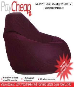 Leatherette Fabric Kiddieâ€™s Teardrop Comfortable Beanbag/Couch Purple