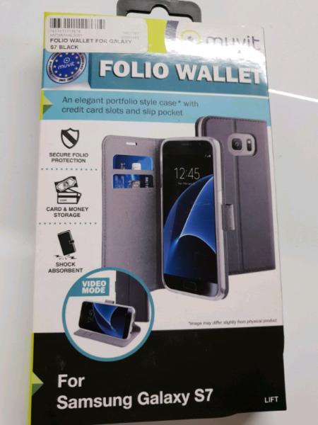 Muvit Folio Wallet for Samsung Galaxy S7 - Black