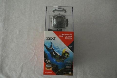 3sixt 360 Full HD Sports Action Camera with Wi-Fi UNUSED
