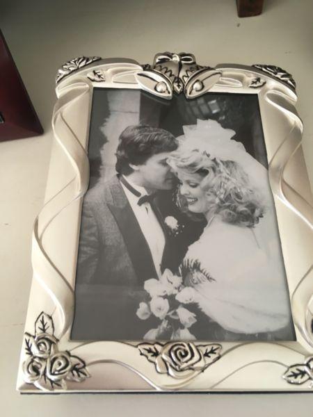 Silver plated wedding book; great gift
