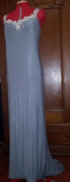Brand new Silver grey evening dress