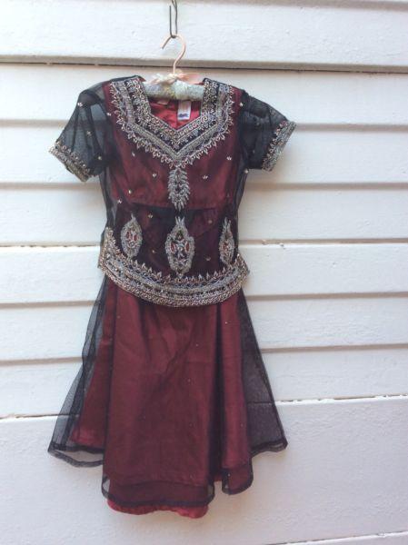 A Lovely Ornate Young Girls Outfit in Four Pieces