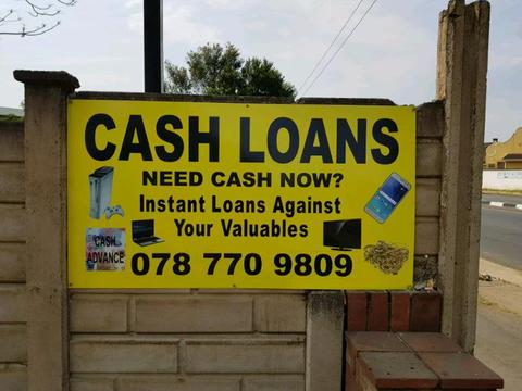 Cash loans on items of value