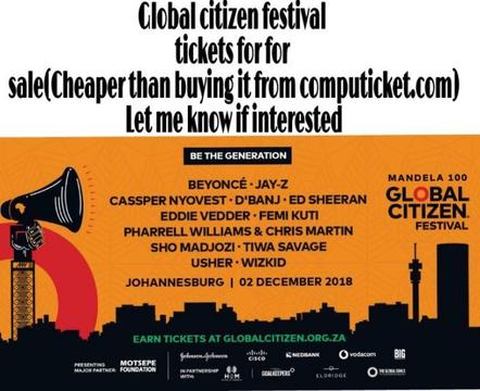 Global citizen festival tickets