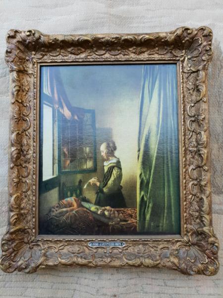 Framed Vermeer print