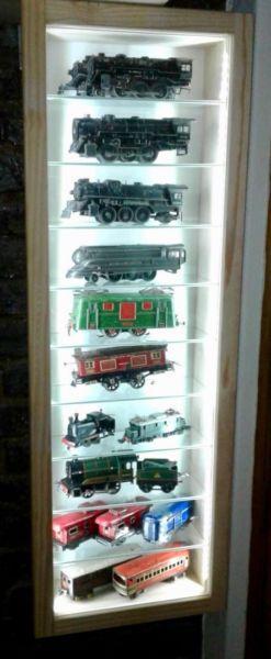 Train Models “Display Cabinet with Glass shelves ,Beautiful