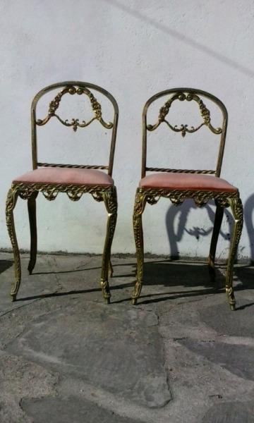 Brass chairs