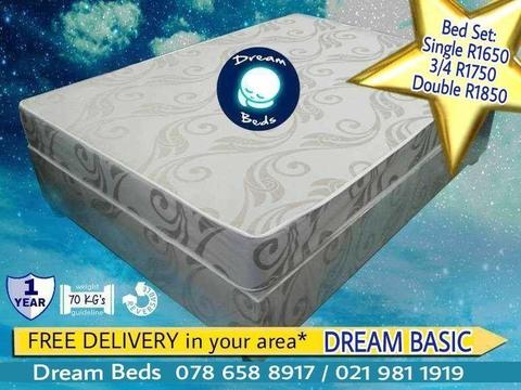FREE DELIVERY On Sale NEW BED SETS from R 1 650 DREAM BEDS 0786588917